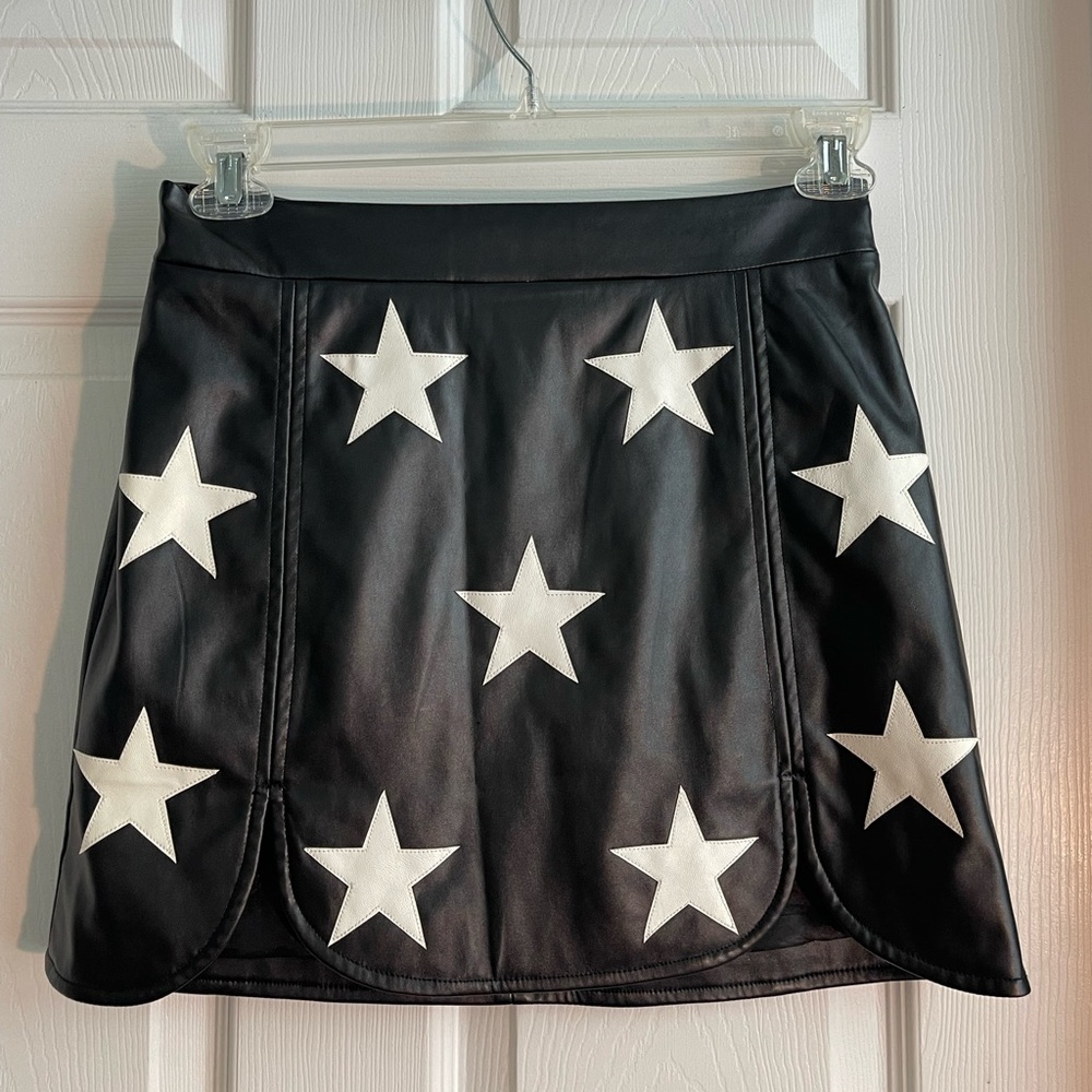 faux leather skirt